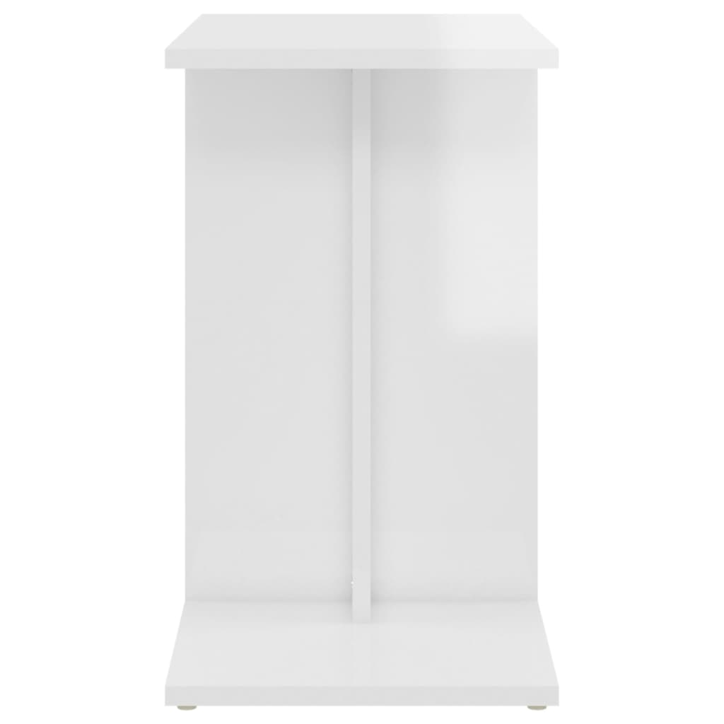 vidaXL Sidebord høyglans hvit 50x30x50 cm sponplate