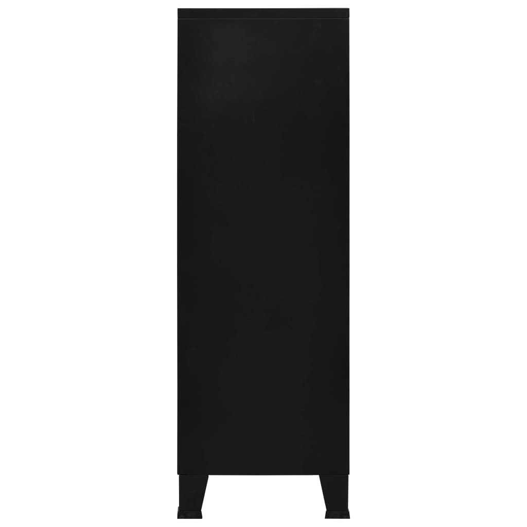 vidaXL Industriell oppbevaringskiste svart 75x40x120 cm stål
