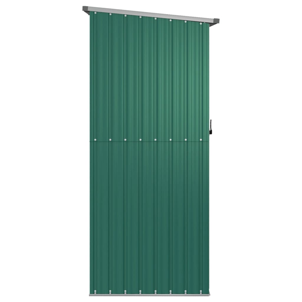 vidaXL Sykkelskur grønn 180,5x97x209,5 cm galvanisert stål