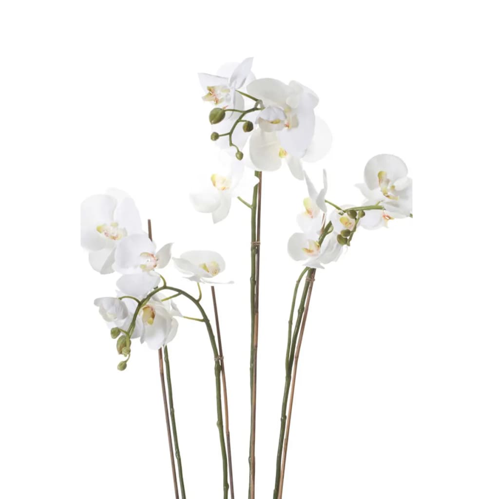 Emerald Kunstig orkidé med mose hvit 90 cm 20.355