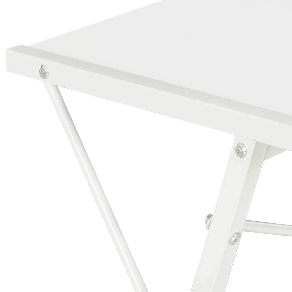 vidaXL Skrivebord med hylle hvit 116x50x93 cm