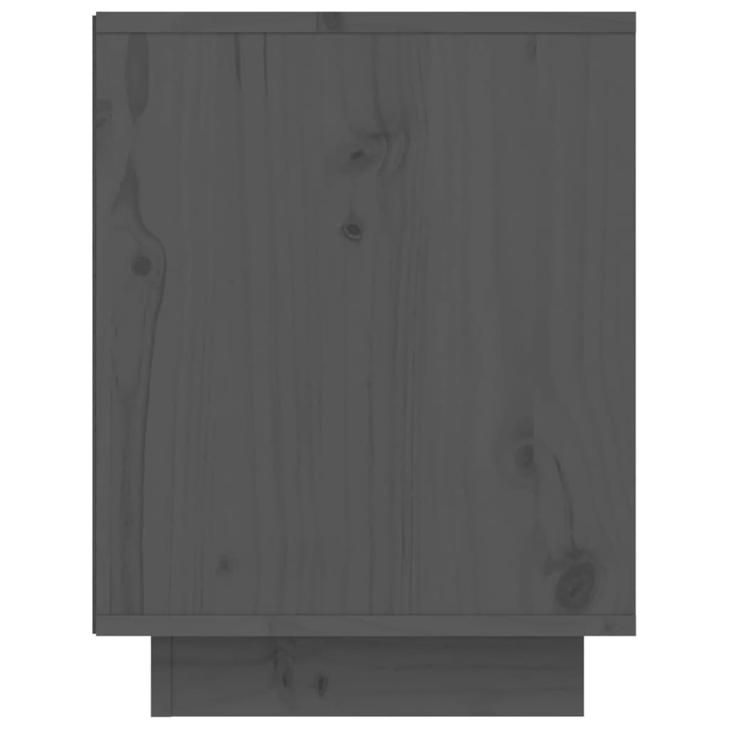 vidaXL Skohylle grå 60x34x45 cm heltre furu