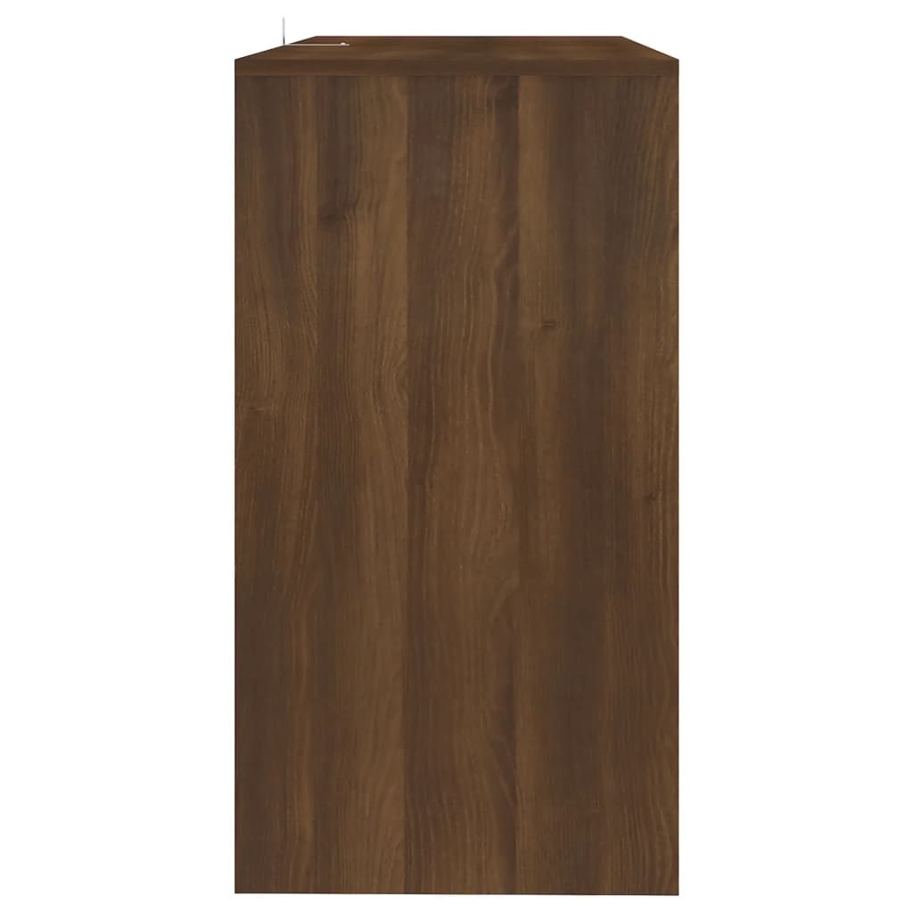 vidaXL Konsollbord brun eik 89x41x76,5 cm stål