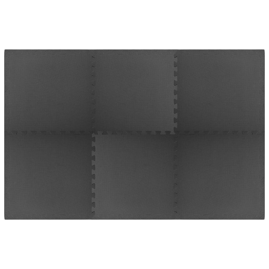 vidaXL Gulvmatter 6 stk 2,16 ㎡ EVA-skum svart