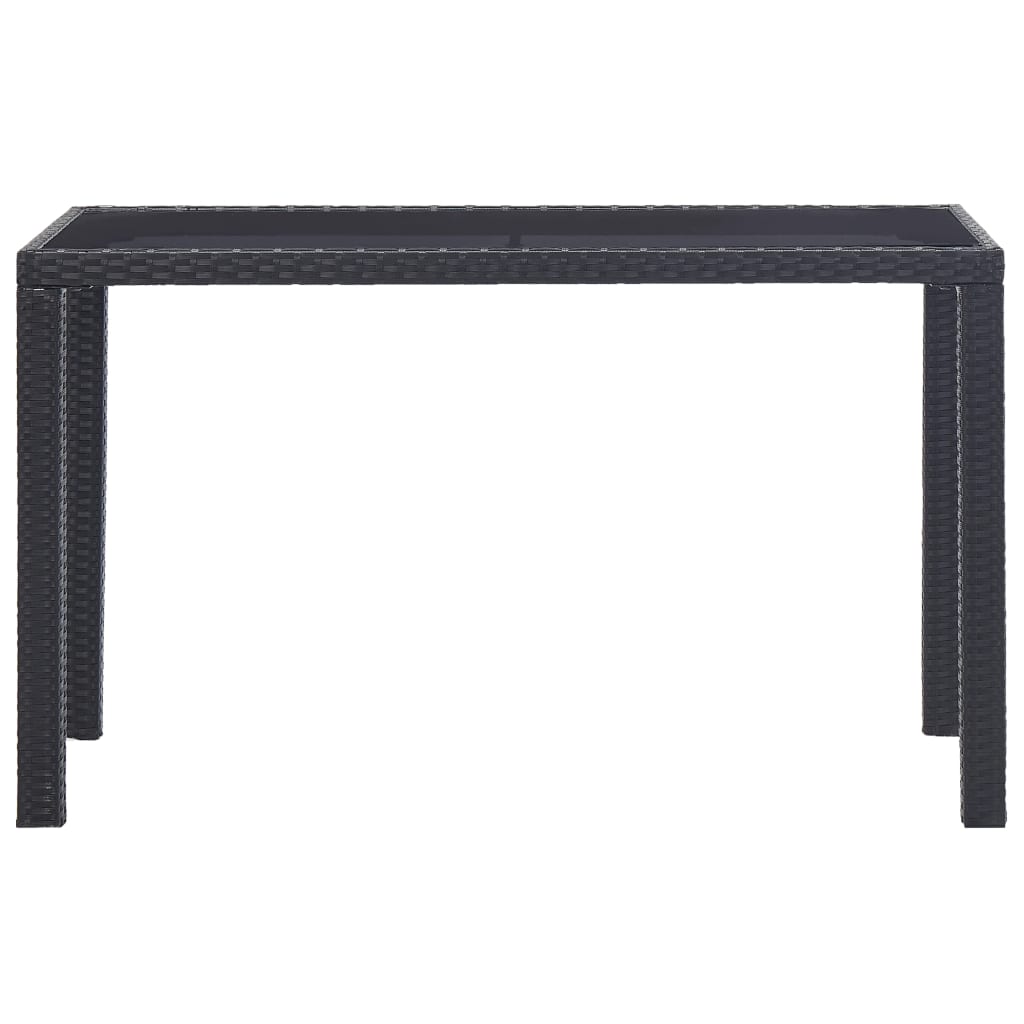vidaXL Hagebord svart 123x60x74 cm polyrotting