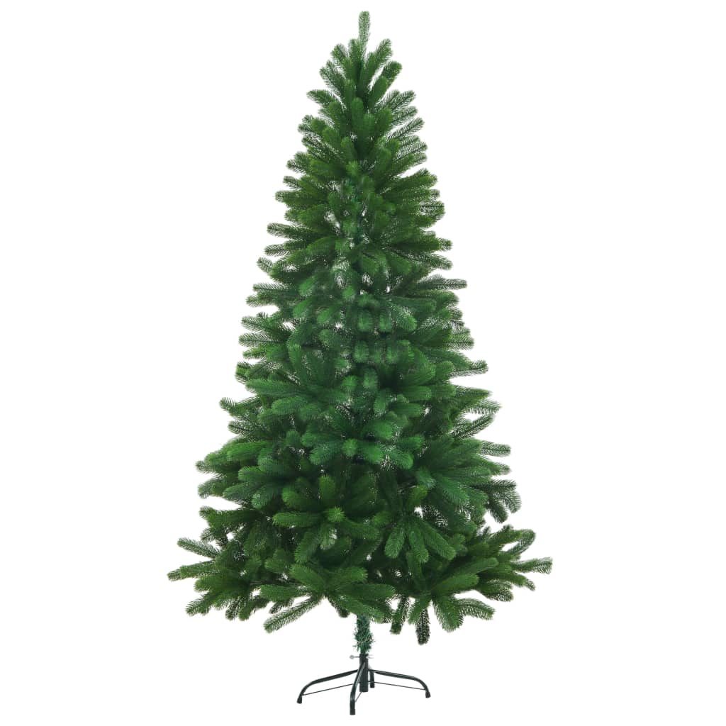 vidaXL Forhåndsbelyst kunstig juletre 180 cm grønn