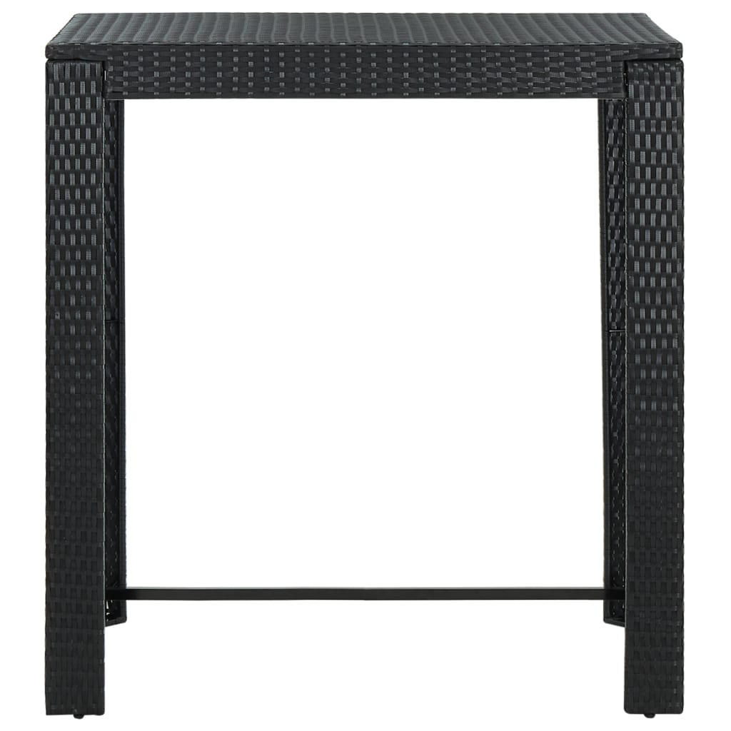 vidaXL Utendørs barbord svart 100x60,5x110,5 cm polyrotting