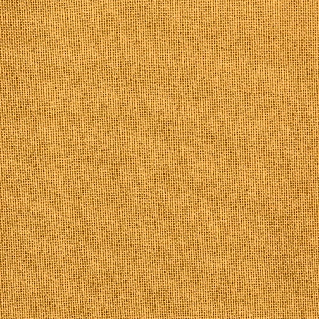 vidaXL Lystette gardiner med kroker og lin-design 2 stk gul 140x175 cm