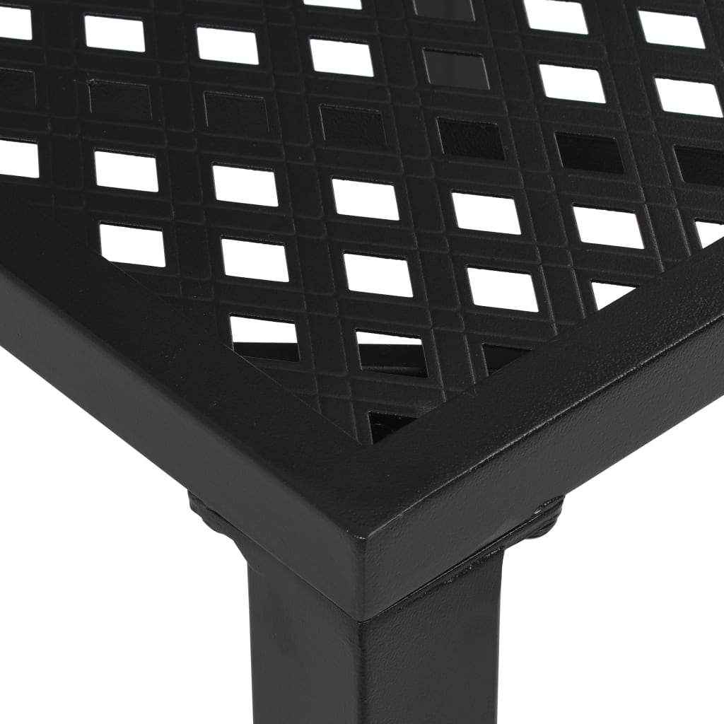 vidaXL Hagebord svart 80x80x72 cm stål