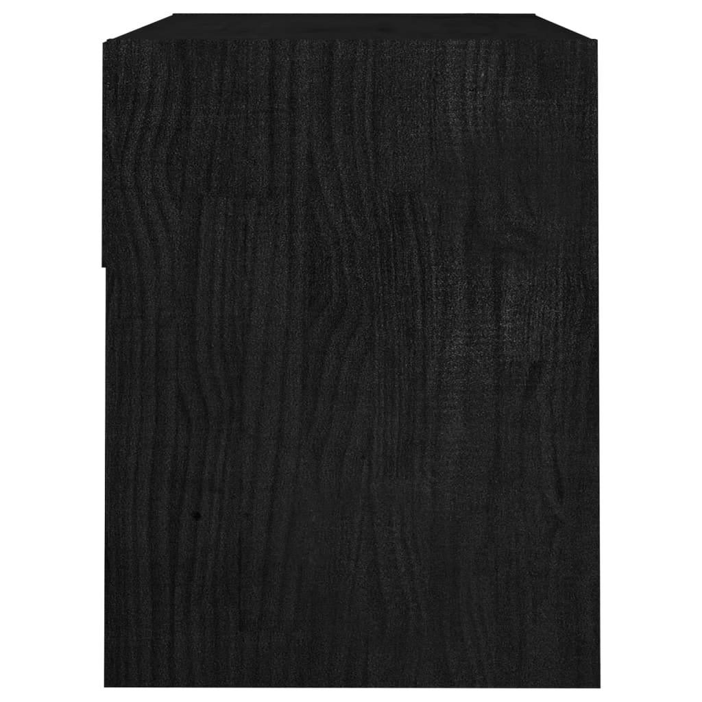 vidaXL Nattbord svart 40x31x40 cm heltre furu