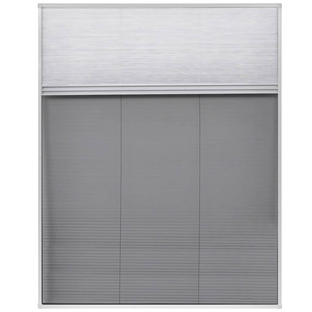 vidaXL Plissert insektskjerm for vindu aluminium 80x100 cm solskjerm