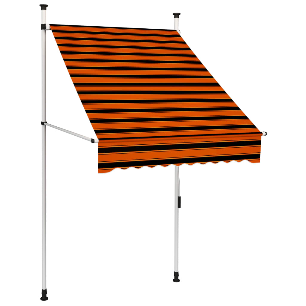 vidaXL Manuell uttrekkbar markise 100 cm oransje og brun