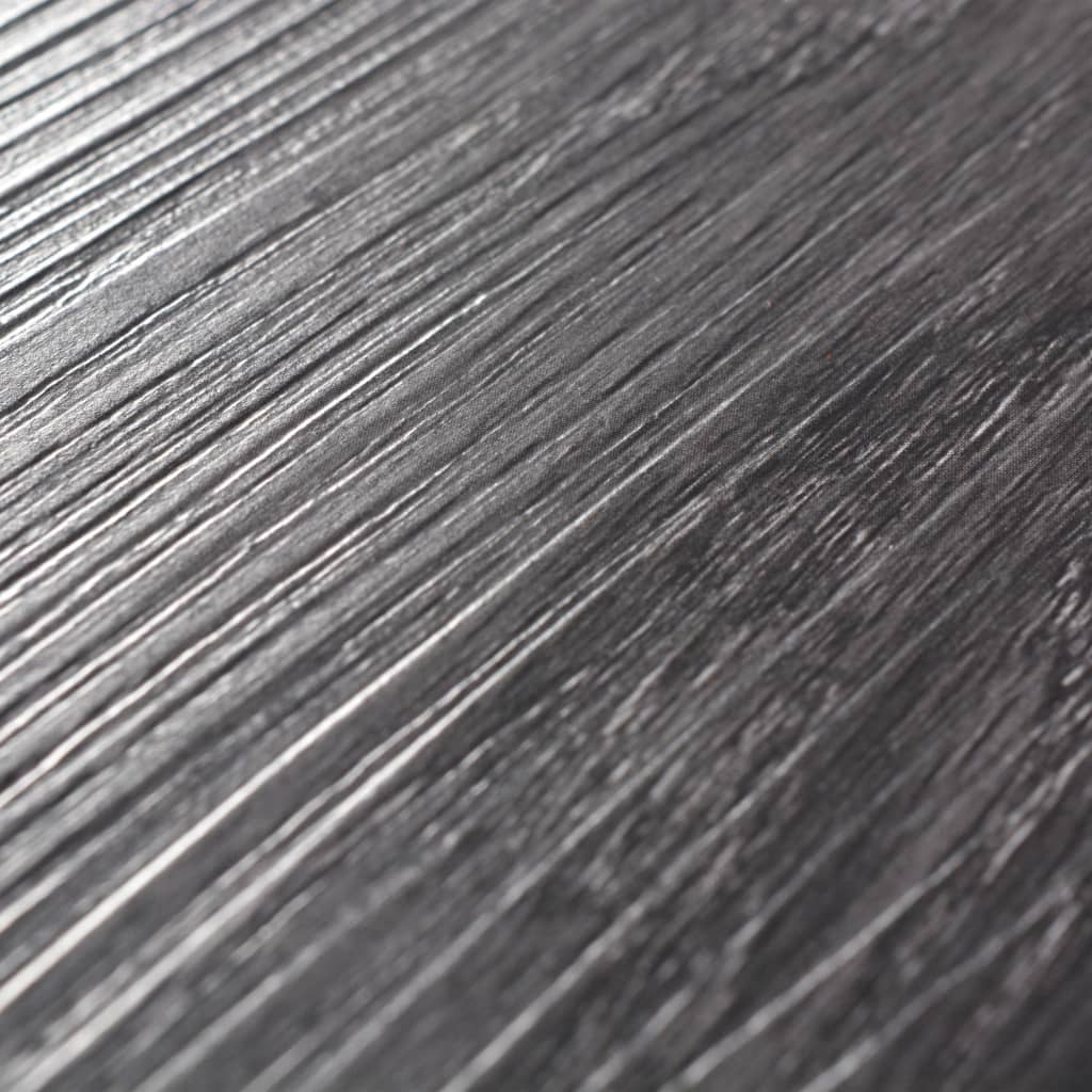 vidaXL Selvklebende PVC gulvplanker 5,02 m² 2 mm svart og hvit