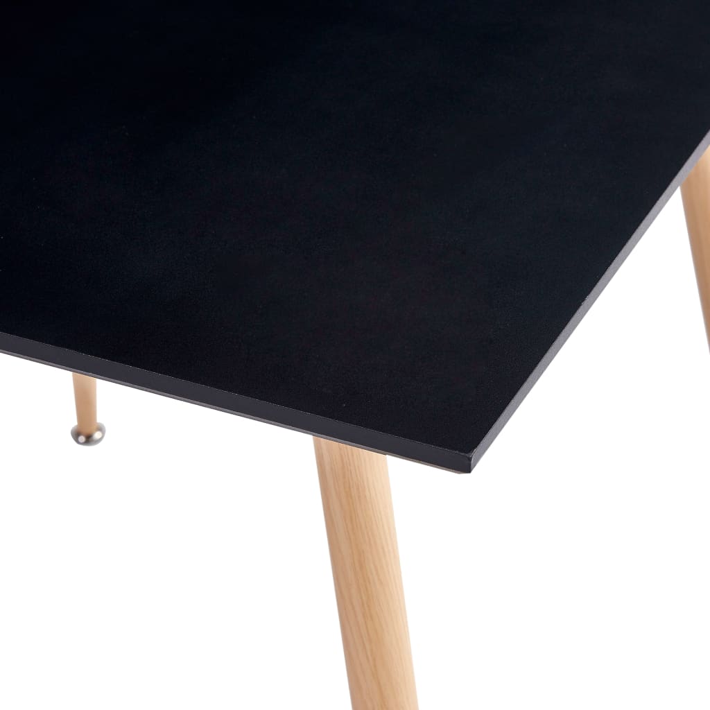 vidaXL Spisebord svart og eik 80,5x80,5x73 cm MDF