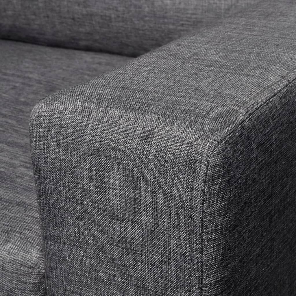vidaXL Sofa 2-seter stoff mørk grå