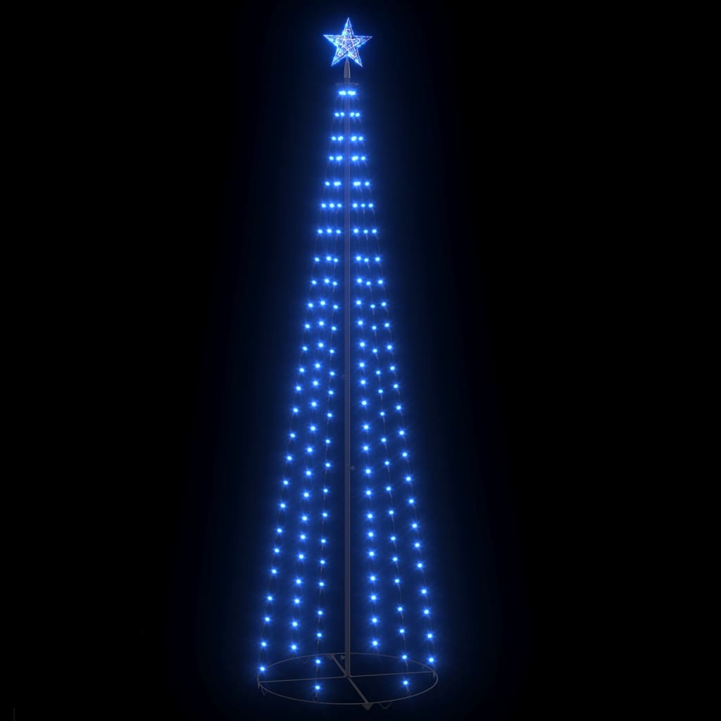 vidaXL Juletre kjegle 136 blå lysdioder 70x240 cm