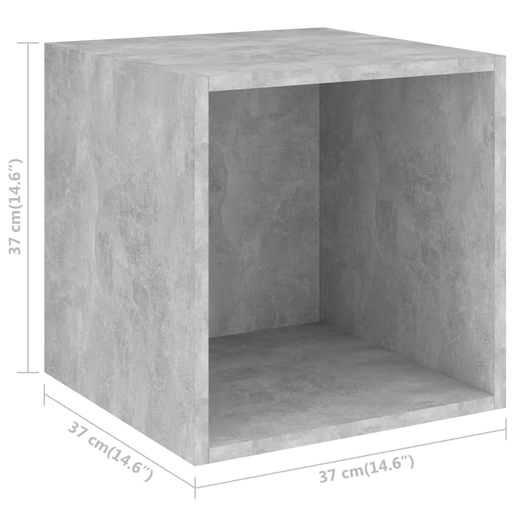vidaXL TV-benksett 5 deler betonggrå sponplate