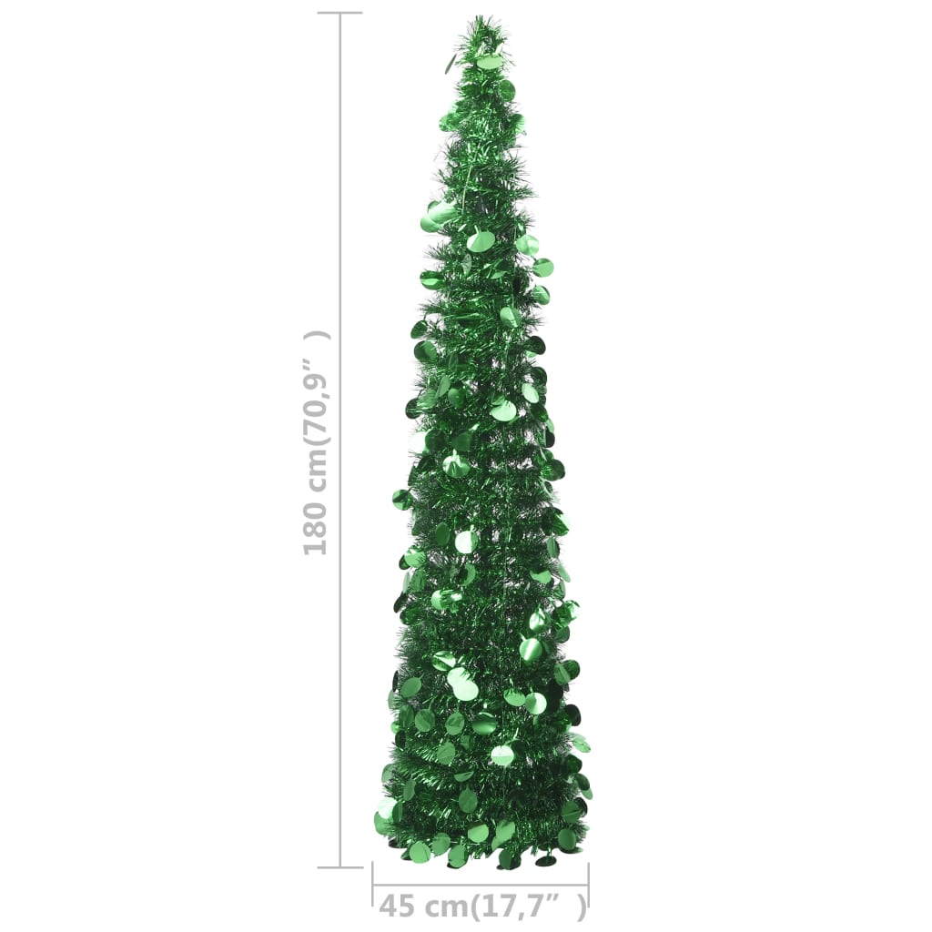 vidaXL Pop-up kunstig juletre grønn 180 cm PET