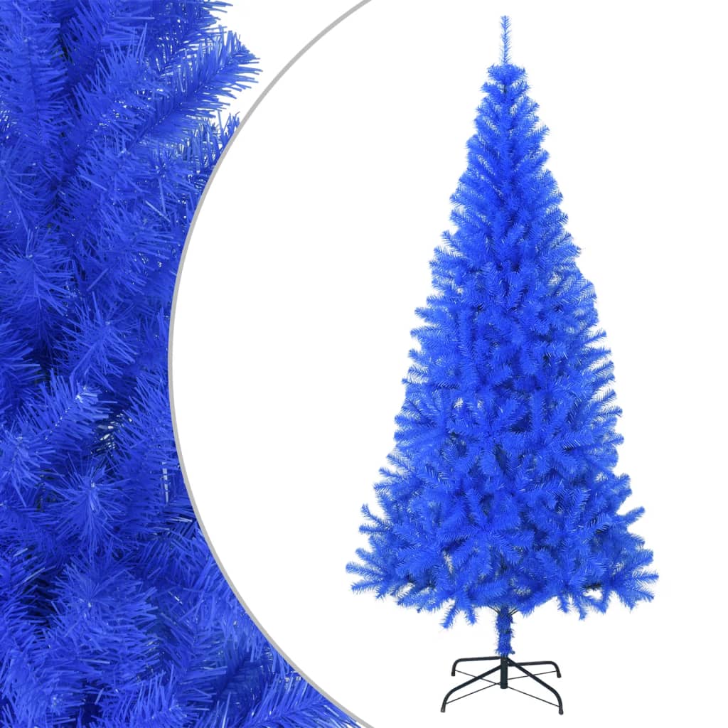 vidaXL Kunstig juletre med stativ blå 210 cm PVC