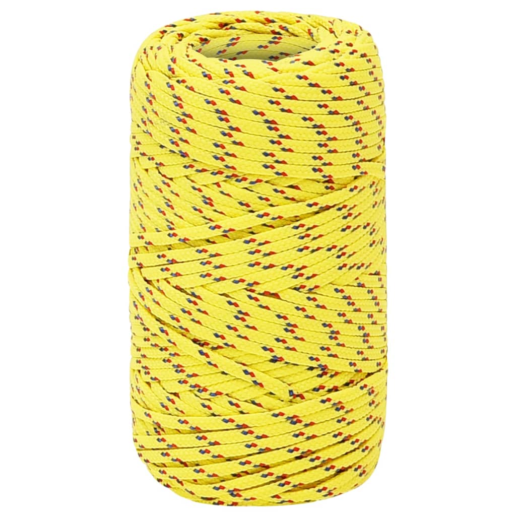 vidaXL Båttau gul 2 mm 50 m polypropylen