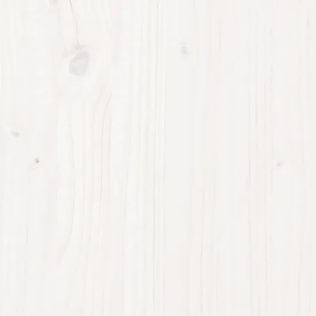 vidaXL Uttrekkbar dagseng hvit 2x(90x200) cm heltre furu