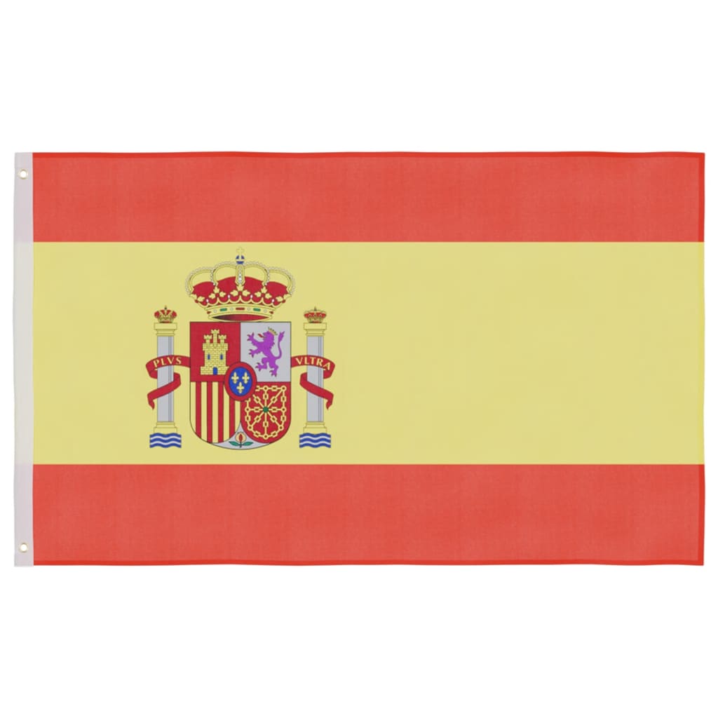 vidaXL Spansk flagg og stang 6,23 m aluminium