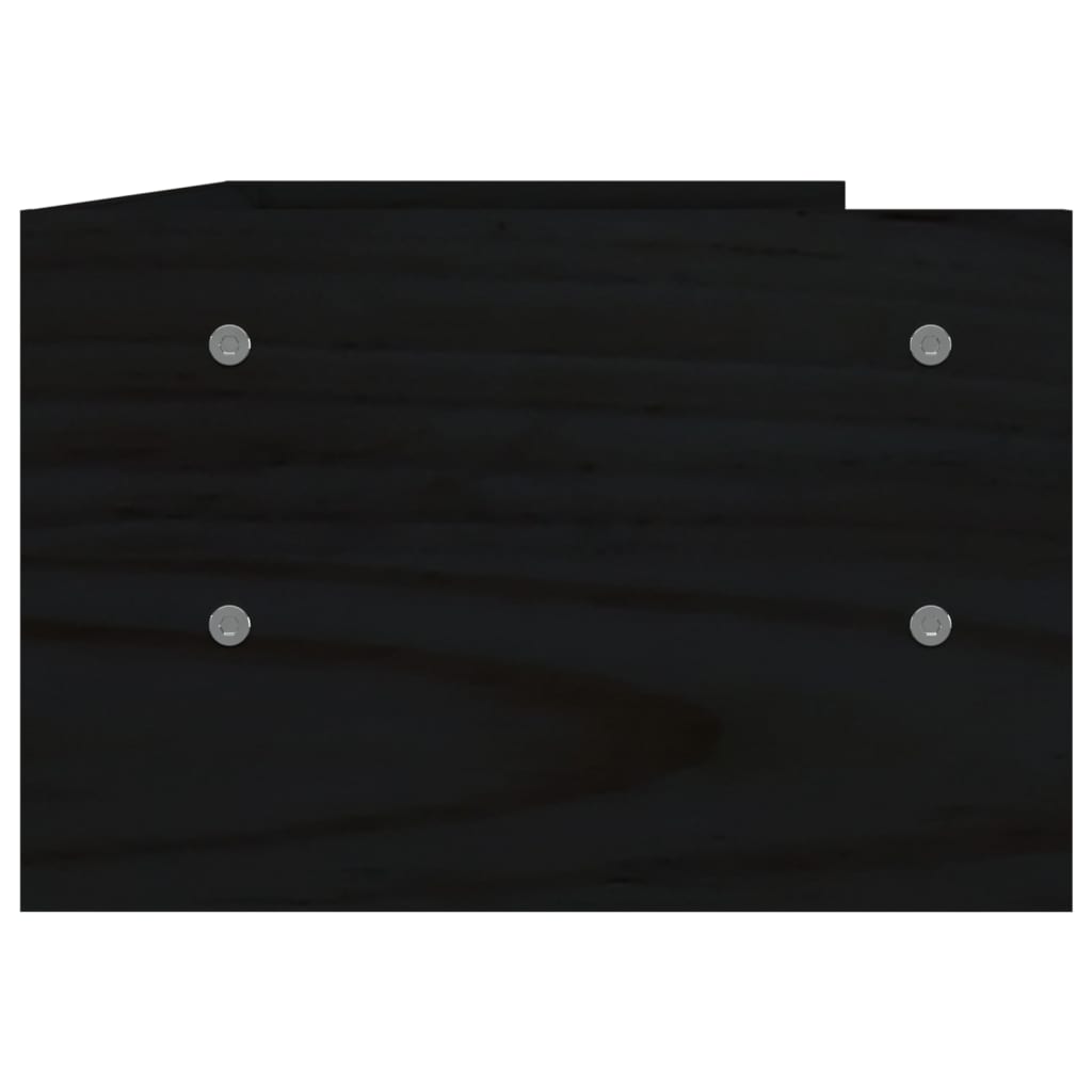 vidaXL Monitorstativ svart 50x24x16 cm heltre furu