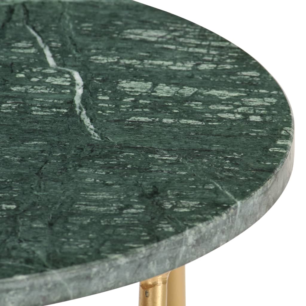 vidaXL Salongbord grønn 40x40x40 cm ekte stein med marmorstruktur