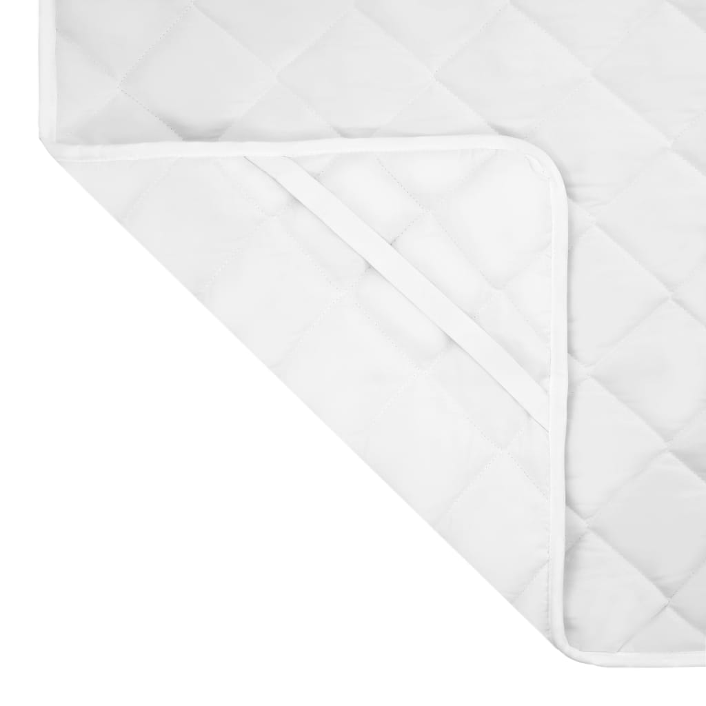 vidaXL Vattert madrassbeskytter hvit 160x200 cm lett