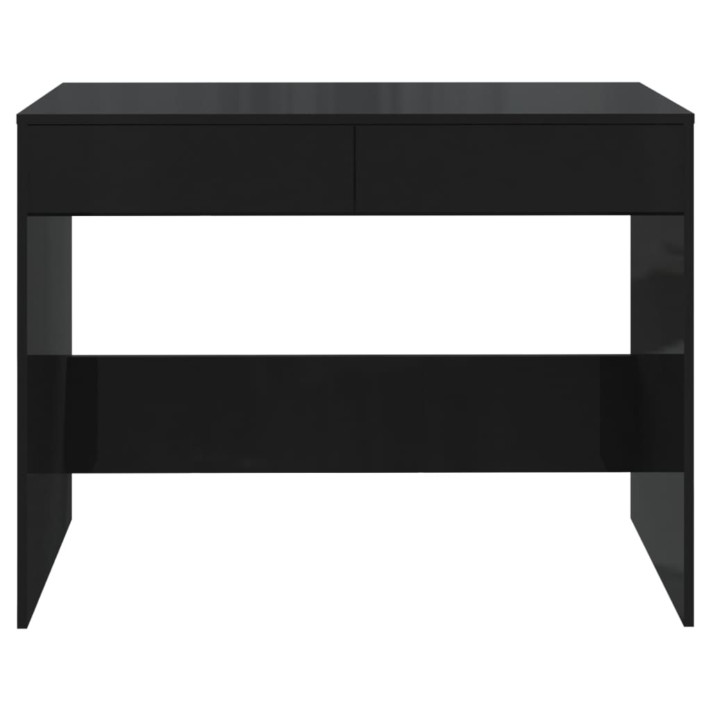 vidaXL Skrivebord svart 101x50x76,5 cm sponplate