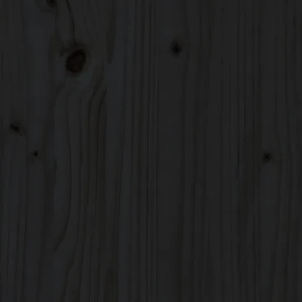 vidaXL Sengegavl svart 165,5x4x100 cm heltre furu