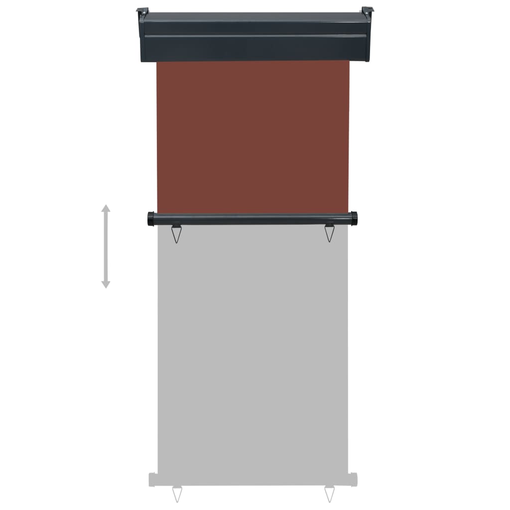 vidaXL Sidemarkise for balkong 80x250 cm brun