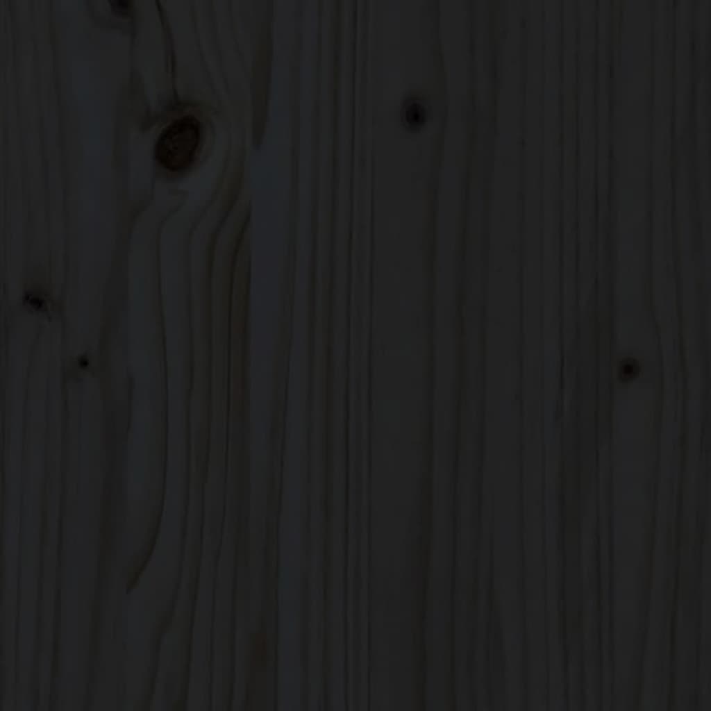 vidaXL Sengegavl svart 78,5x4x100 cm heltre furu