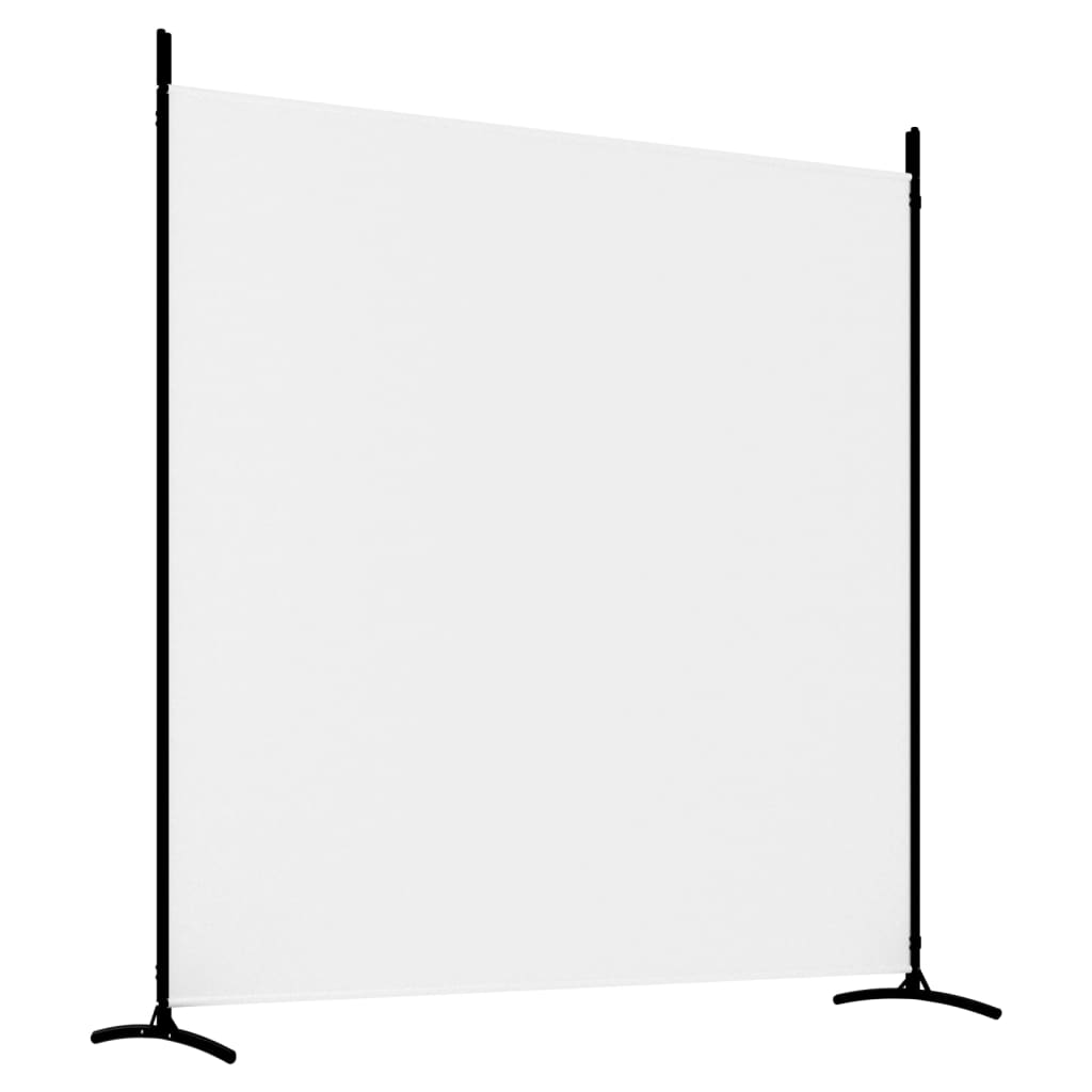 vidaXL Romdeler 3 paneler hvit 525x180 cm stoff