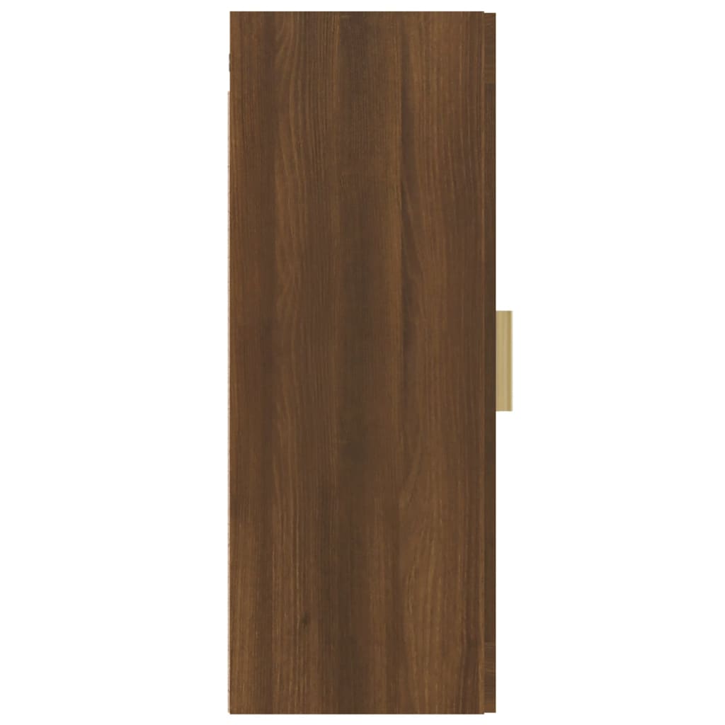 vidaXL Hengende veggskap brun eik 34,5x34x90 cm