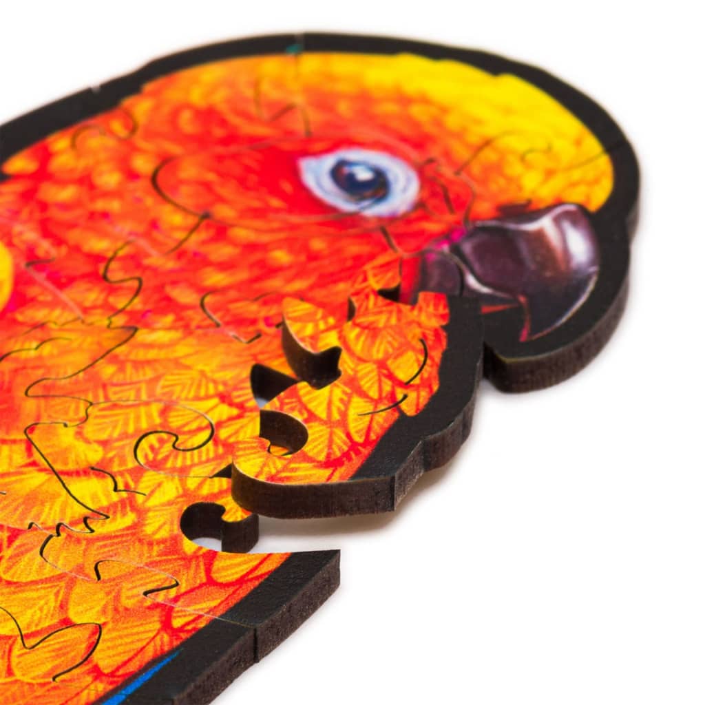 UNIDRAGON Puslespill i tre 193 deler Playful Parrots Medium 44x25 cm