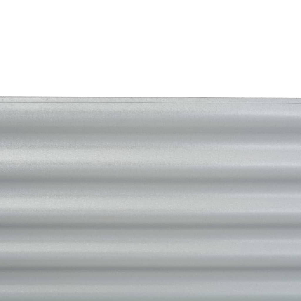 vidaXL Høybed 160x80x81 cm galvanisert stål sølv