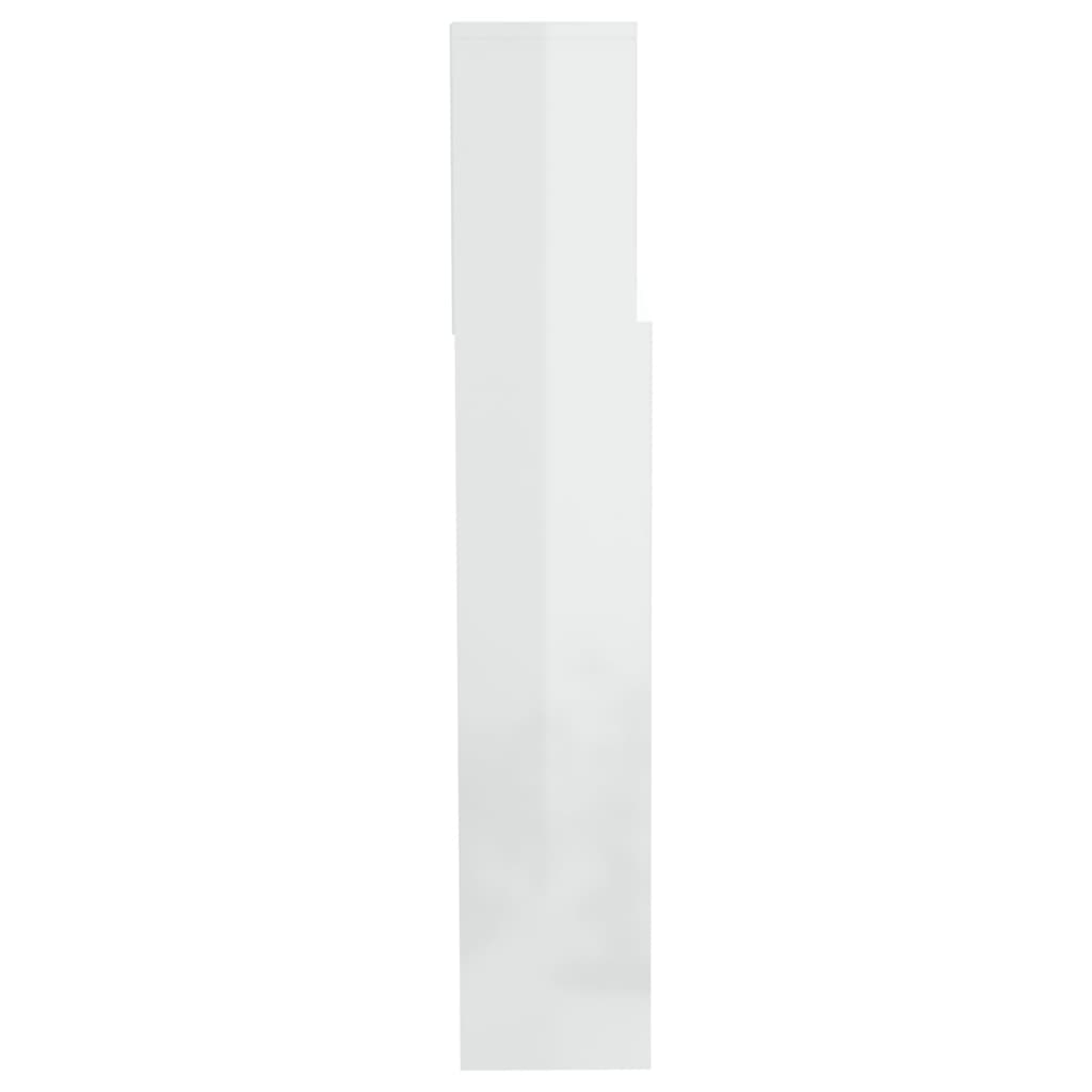 vidaXL Sengegavlskap høyglans hvit 200x19x103,5 cm
