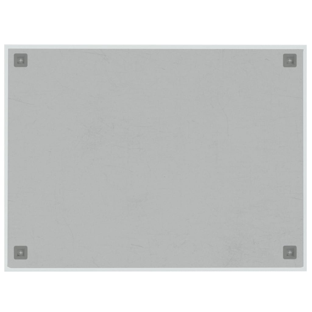 vidaXL Veggmontert magnettavle hvit 80x60 cm herdet glass