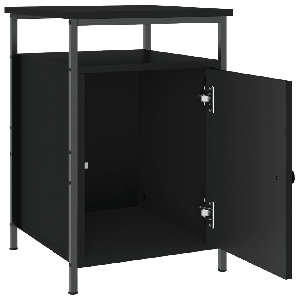 vidaXL Nattbord svart 40x42x60 cm konstruert tre