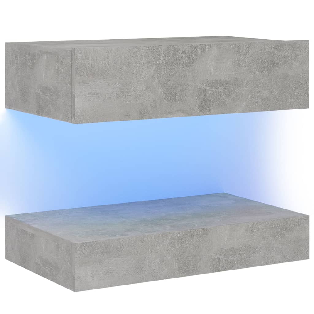 vidaXL Nattbord betonggrå 60x35 cm sponplate