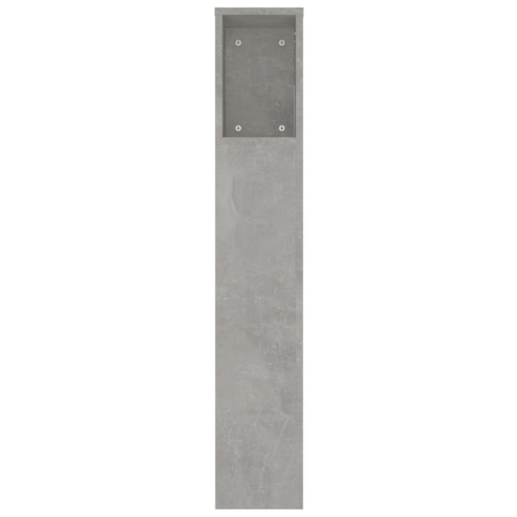 vidaXL Sengegavlskap betonggrå 220x18,5x104,5 cm