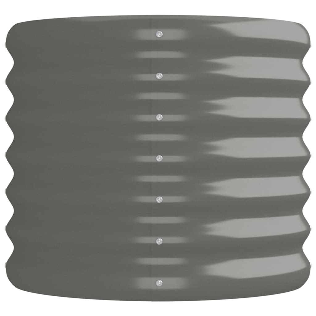 vidaXL Høybed pulverlakkert stål 152x40x36 cm grå