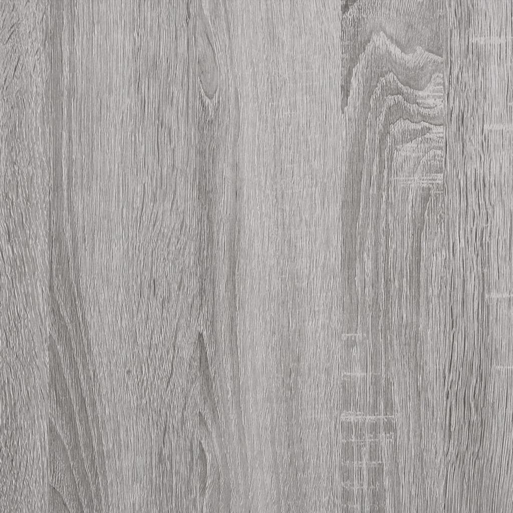 vidaXL Veggmontert nattbord grå sonoma 50x36x40 cm