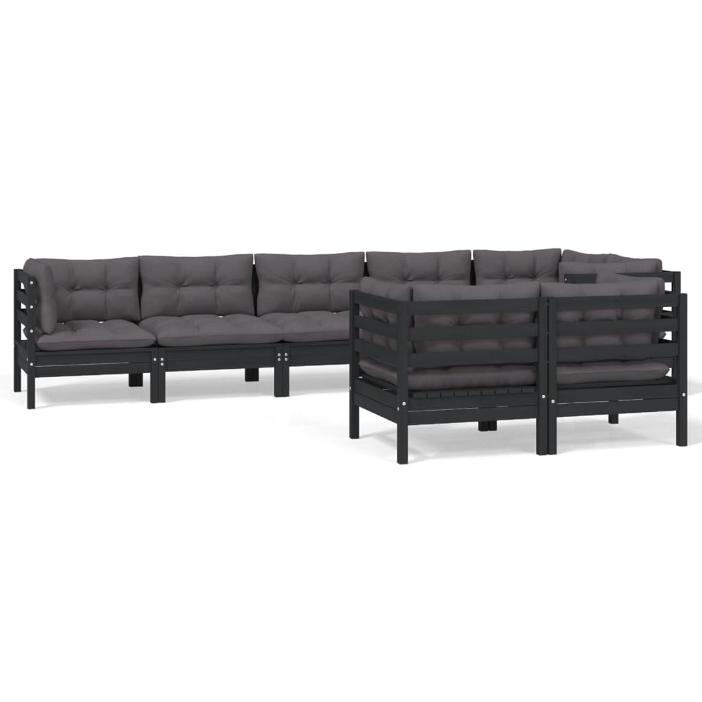 Hagesofagruppe Med Puter 8 Deler Hvit Heltre Furu main image 0