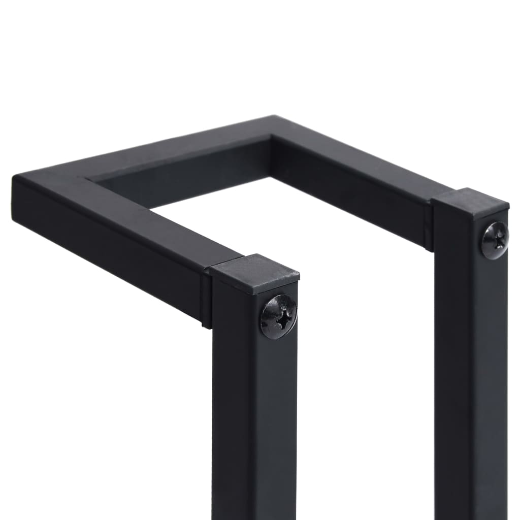 vidaXL Håndklestativ svart 12,5x12,5x60 cm jern