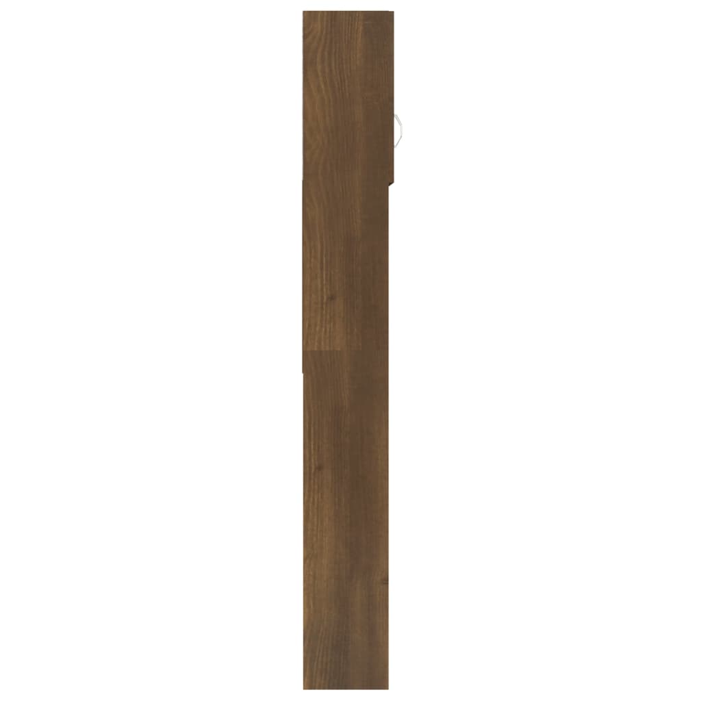 vidaXL Vaskemaskinskap brun eik 64x25,5x190 cm