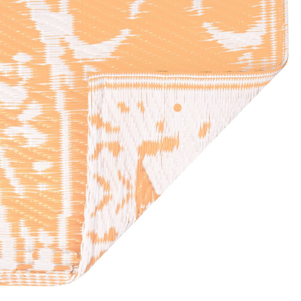 vidaXL Uteteppe oransje og hvit 160x230 cm PP