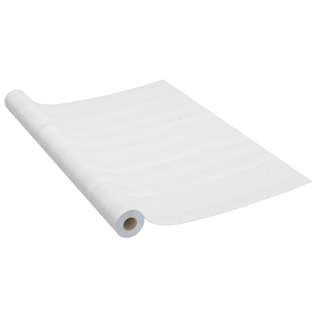 vidaXL Selvklebende folie til møbler 500x90 cm PVC hvit trefarge