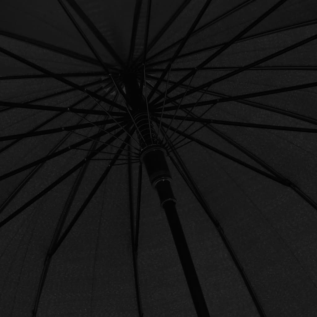 vidaXL Paraply automatisk svart 120 cm